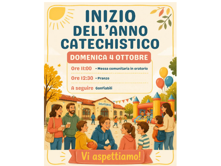 PRANZO PER LE FAMIGLIE - Inizio anno catechistico - domenica 4 ottobre ore 12,30